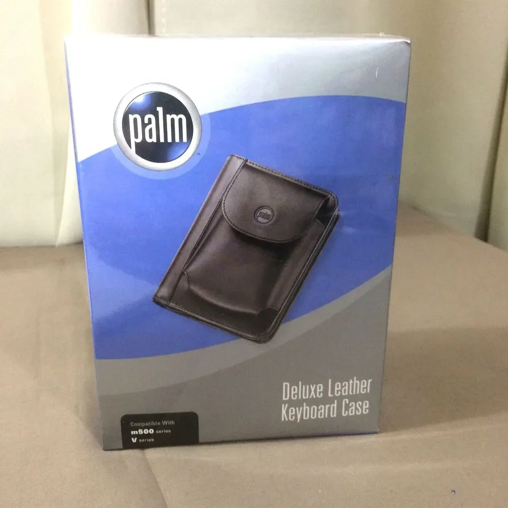 NEW Vintage Palm Deluxe Leather Keyboard Case m500 V Series PDA Organizer 2001